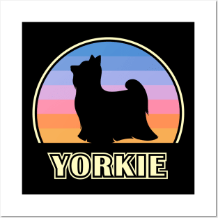 Yorkie Vintage Sunset Yorkshire Terrier Dog Posters and Art